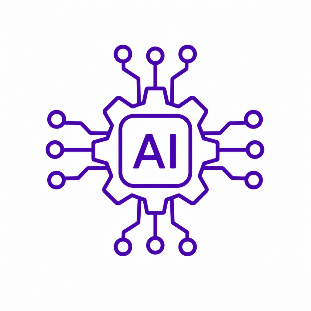AI chip with gear and circuits

